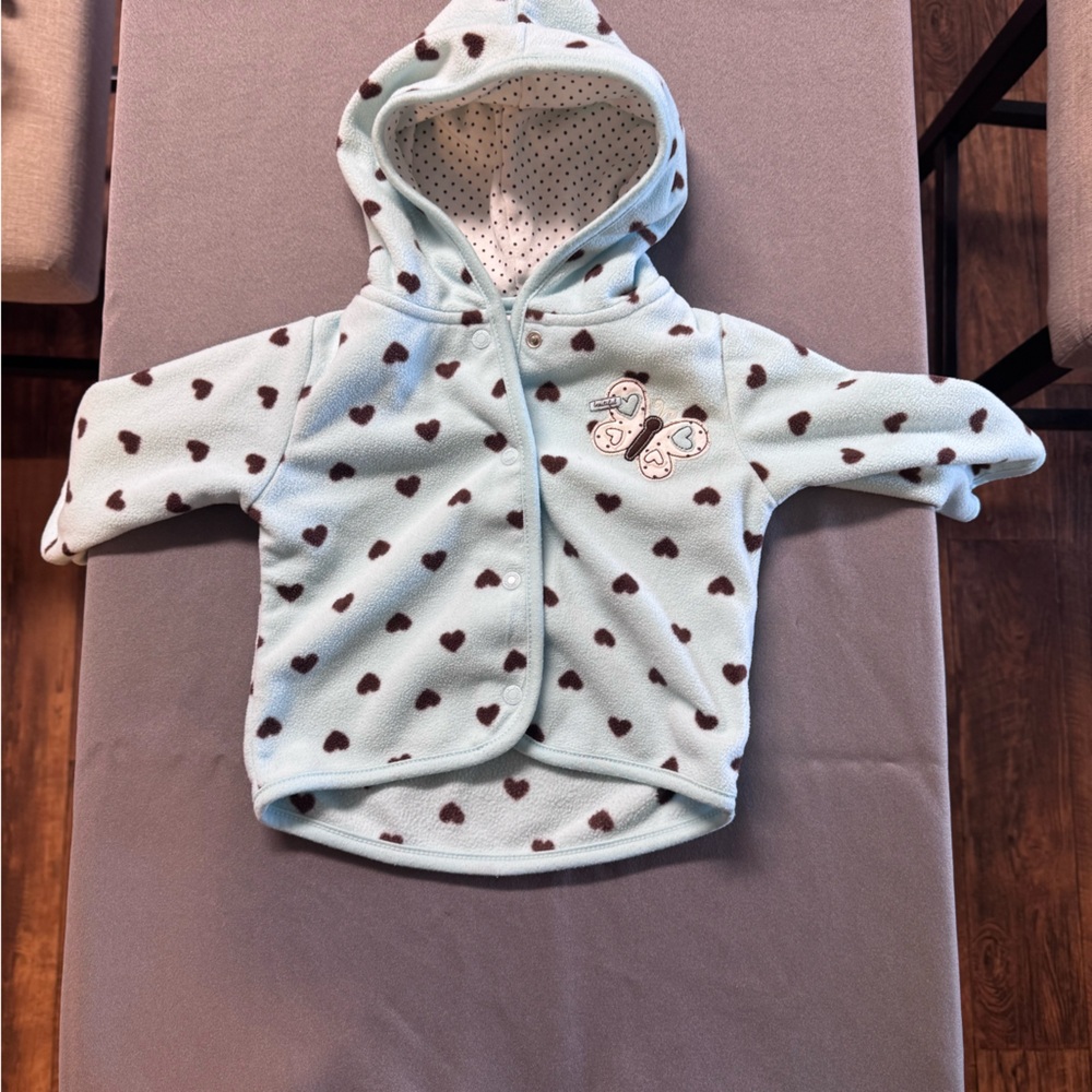 Carter's Mint Heart Hoodie for Kids
